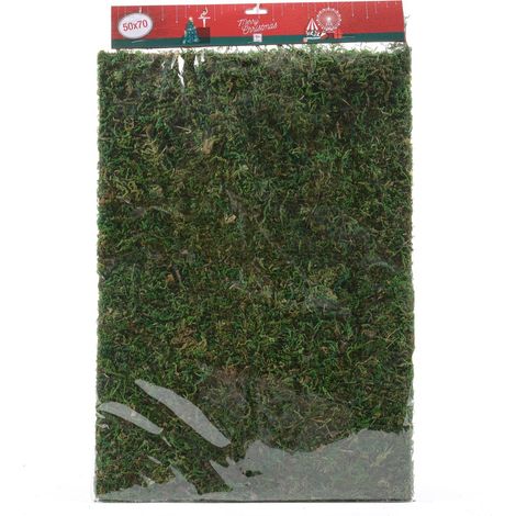Foglio di Muschio da 50 x 70 cm per decorazioni e confezioni, ideale per presepe e villaggi