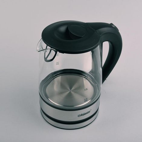 Hervidor eléctrico de vidrio Maestro de 1,2 l y 1630 W, modelo MR-062 (negro). (1/5)