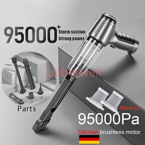 Aspirateur sans fil pour voiture, mini aspirateur soufflant, appareil ménager sans fil, utilisation pour la maison et les touristes, 95000Pa, 3 en 1, 120W,Updated PRO 2hapa