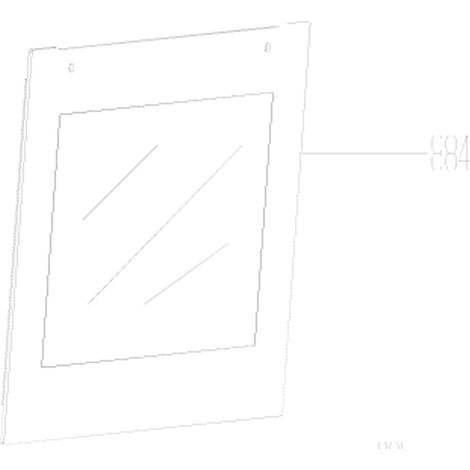 Vitre extérieure (repère 884) (210442943) Four, cuisinière BEKO