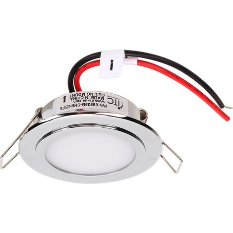 2,75 pouces Plafonnier Encastré RV IP66 Étanche LED Intérieur 120LM Haute Luminosité Blanc Froid pour Bateau Caravane (1/5)