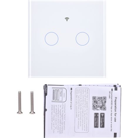 Matter – Interruttore a parete in vetro WiFi, pannello luminoso touch, app, telecomando wireless, domotica, timer per il conto alla rovescia, indicatore bidirezionale. (1/5)