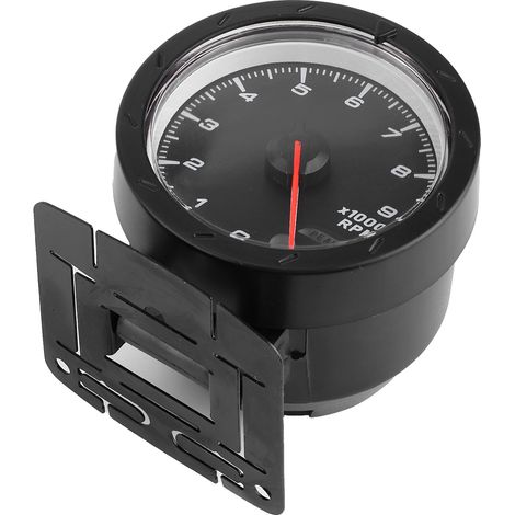 Drehzahlmesser 0-9000 U/min, 65 mm, weiße/rote LED-Beleuchtung, 12 V, für Autos
