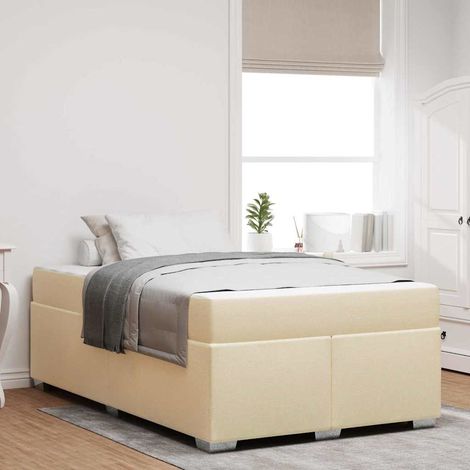 vidaXL Struttura del letto Crema 120 x 200 cm Tessuto (1/5)