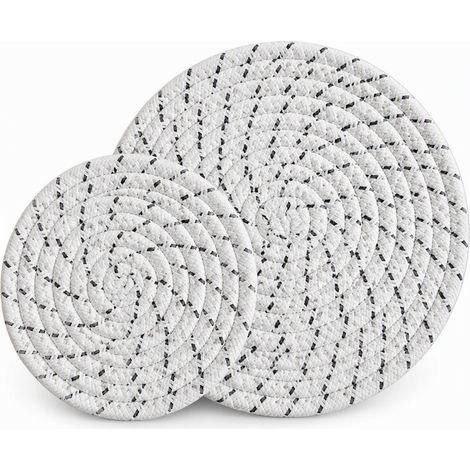 dessous-de-plat isolant gris 18 cm en coton pour la maison