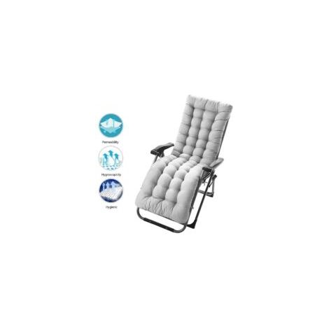 Bardusch - Coussin de Chaise Longue Bain de Soleil, Coussin transat Jardin Exterieur antidérapante, Coussin épais pour Fauteuil Relax Lounge