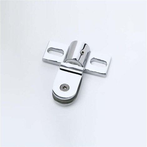 Support de charnière pour porte de salle de bain en verre, porte tournante, vitrine en verre en acier inoxydable (1/4)