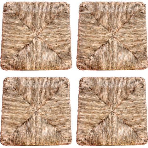 427 4 pz Repuesto asiento silla Silvana estructura inferior paja natural 35x39cm (1/4)