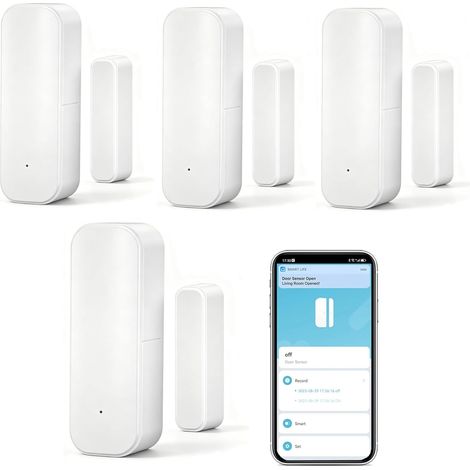 Capteur WiFi pour Portes et fenêtres: capteur de Contact Intelligent Compatible avec et Assistant (1/5)