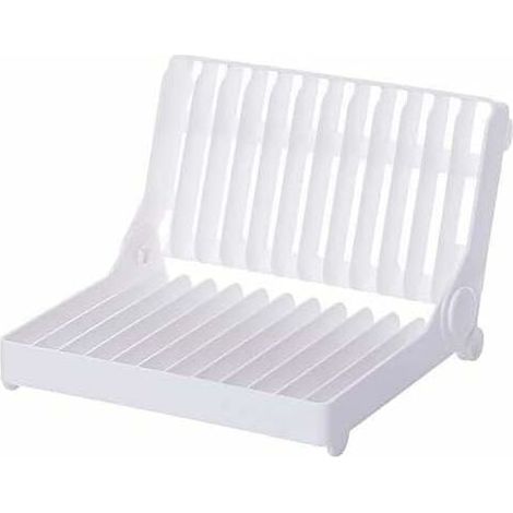 Égouttoir à Vaisselle de Cuisine,égouttoir à Vaisselle Pliable,étagère de Rangement multifonctionnelle,poterie pour Petits comptoirs de Cuisine,Vaisselle (Blanc)-Fei Yu (1/4)