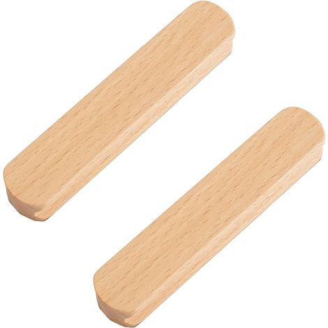 Poignées autocollantes pour meubles, 2 boutons en bois sans perçage pour montage instantané, poignées adhésives pour armoire, salle de bain, commode