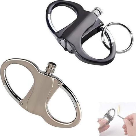 Briquet Porte Clés,Allumettes étanches,Kit allumage urgence Portable for alpinisme,Kit allumage de Feu CHEMINEE D'ALLUMAGE BARBECUE (1/5)