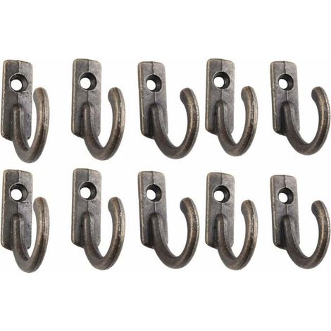 Crochet Mural Décoratif de Clé Hanger Vintage Bronze, 10Pcs (1/5)