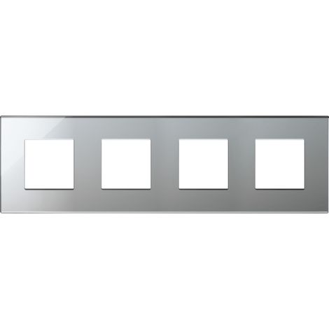VIMAR - 22669.75 Placca 8M (2+2+2+2)in71 argento ghiaccio