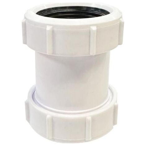 SUPERTOOL Connecteur de compression 1/2" 40 mm Connecteur de tuyau d'évacuation droit en PVC pour baignoire, évier de cuisine, bac de douche, pièce humide (1 pièce) (1/5)