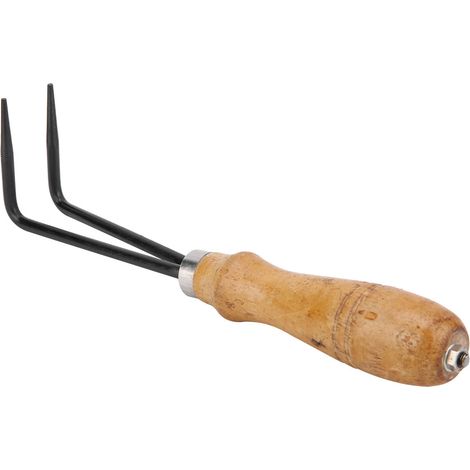 Râteau À Gazon En Acier Au Manganèse - Double Dents Pour Ameublir Le Sol Et Désherber - Outil De Jardinage Robuste - 1 Pièce (1/5)