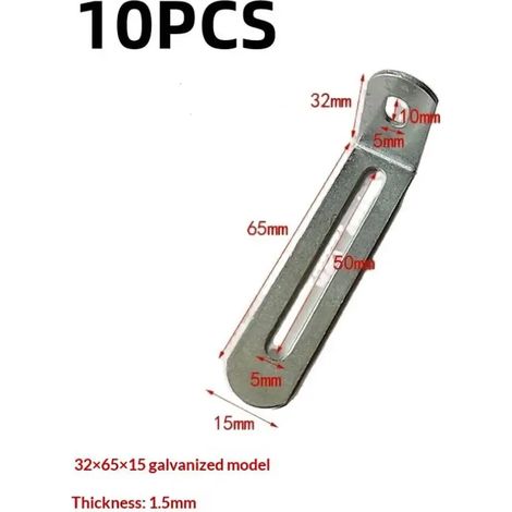 (326515mm A 10pcs)【Y6】10 pièces Accessoires de quincaillerie Supports d'angle réglables en forme de L noirs et argentés, adaptés aux meubles et étagères anti-basculement (1/5)