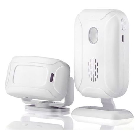 Applicable Sensor de mouvement sonnerie pour l'entrée d'entreprise, Moniteur de Buzzer de bienvenue de magasin, Kit de sonnerie de porte extérieure: Détecteur de capteur de mouvement infrarouge pour r (1/5)