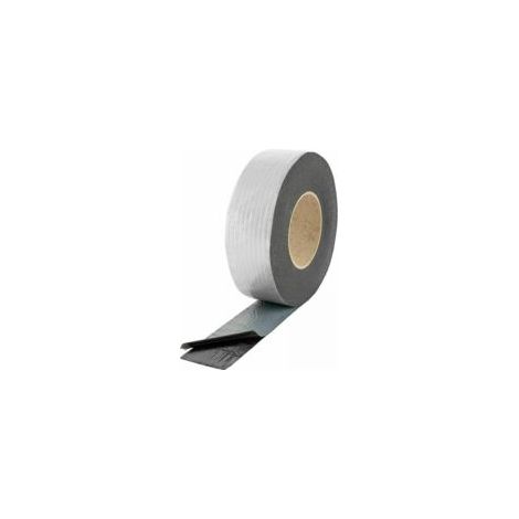 1PC Ruban d'étanchéité pour toiture (10 m x 50 mm x 1 mm), bande de solin extrêmement adhésive à froid avec revêtement en aluminium.