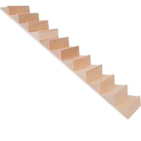 Escalier miniature en bois à l'échelle 1:12, marches à monter soi-même, accessoires décoratifs pour maison de poupée (sans rampe). (1/5)