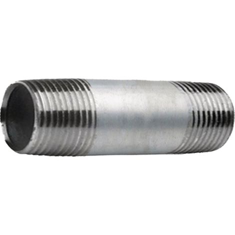 Raccord de tuyau, mamelon galvanisé, 1 pouce, 180 mm