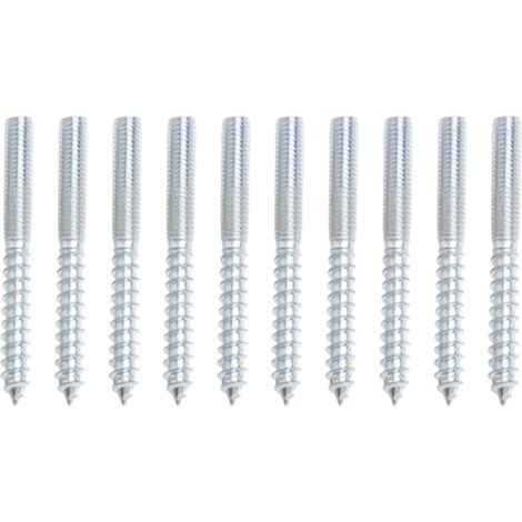 Vis À Bois M6x60 mm - Vis Torx TX15 À Double Filet - Acier Au Carbone Galvanisé - Pour Mobilier En Bois - 10 Pièces (1/5)