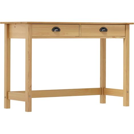 Table console-Table d'entrée Hill Range avec 2 tiroirs 110x45x74 cm Pin solide (1/5)