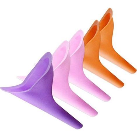 Entonnoir pour Uriner Femme, 5pcs Urinoir Femme Pisse Debout Portable en Entonnoir, Pratique, Compact et RéUtilisable-Ywey