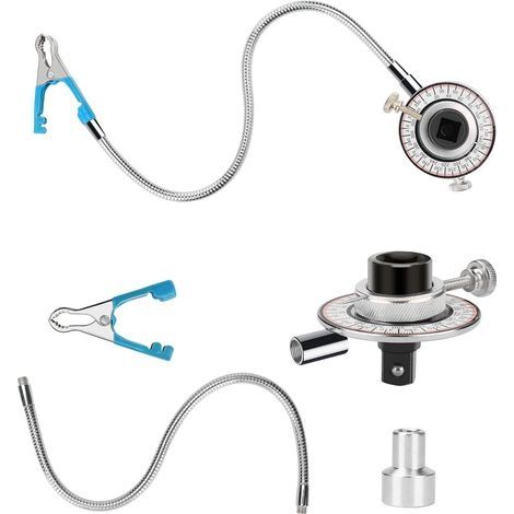 Couple à angle réglable 1/2" couplemètre, réglage à 360°, avec bras flexible de 16", aimant puissant 1 paquet (1/5)