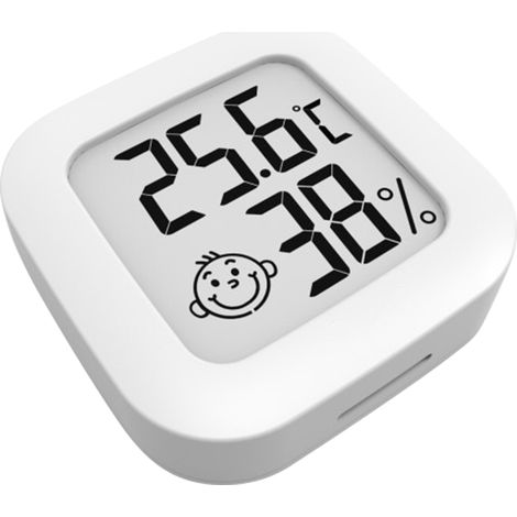 Mini-Temperatur- und Feuchtigkeitssensor im Taschenformat, Echtzeit-Innenthermometer, kleines Hygrometer für Babyzimmer, Büro oder Geschäft (1/5)