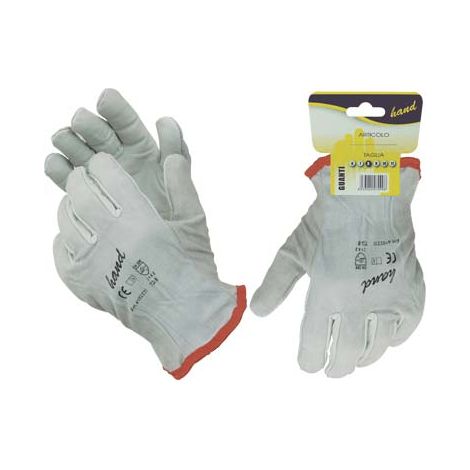 GUANTO FIORE BOVINO HAND - BIANCO DORSO CROSTA 11- 10 paia