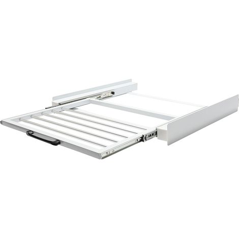 Randaco Kit de superposition universel 2 en 1 pour lave-linge/sèche-linge Avec Porte-serviettes Blanc Standard 60 cm avec étagère coulissante (1/5)