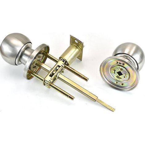 25-45 Mm Avec Cl Serrure De Porte De Salle De Bain Toilette Serrure  Poigne  Trois Barres Salle De Bain Serrure Sphrique En Alliage D'aluminium Pa (1/5)