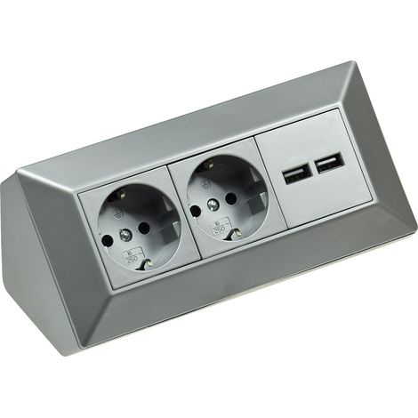 ChiliTec Steckdosenblock Ecksteckdose 2x USB, 2 Steckdosen, Küche (1/3)