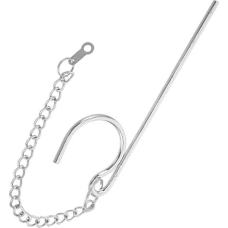 Chaîne de rechange en métal pour parasol de terrasse, jardin, angle d'inclinaison réglable, accessoire de fixation pour éviter le basculement, argenté (1/5)