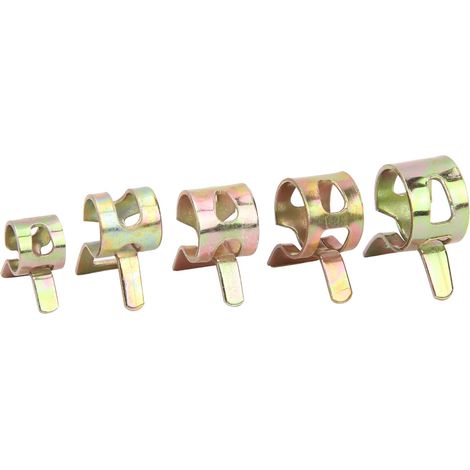 75 colliers de serrage pour tuyaux d'eau, raccords de tubes, fixations élastiques en zinc coloré M610 (1/5)