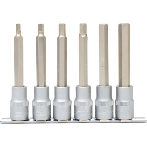 1/2" Serie di bussole p.viti a esagono incassato,lunghe,6pz.5-12mm (1/2)
