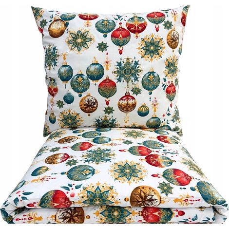 Weihnachtsbettwäsche 160x200 cm, Baumwolle, 3-teilig, polnischer Hersteller