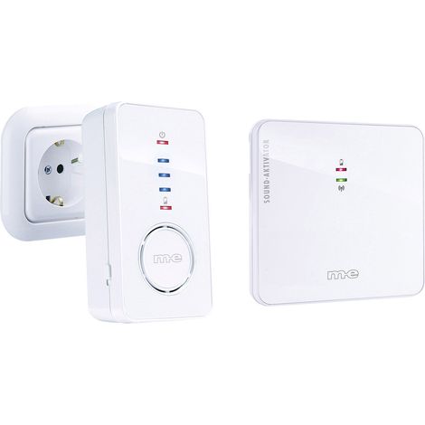 m-e modern-electronics 41156 Funkklingel Komplett-Set beleuchtet, klangaktiv