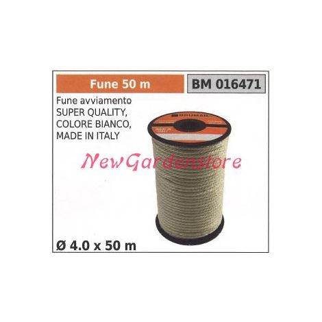 Fune avviamento super quality colore bianco Ø 4.0 x 50m 016471