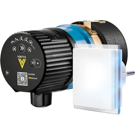 Vortex Bomba BWO 155 R MA con módulo ONdemand, un interruptor de radio para enchufe Schuko, cubierta aislante, motor de rotor esférico ECM con ajuste de velocidad, 433-121-020