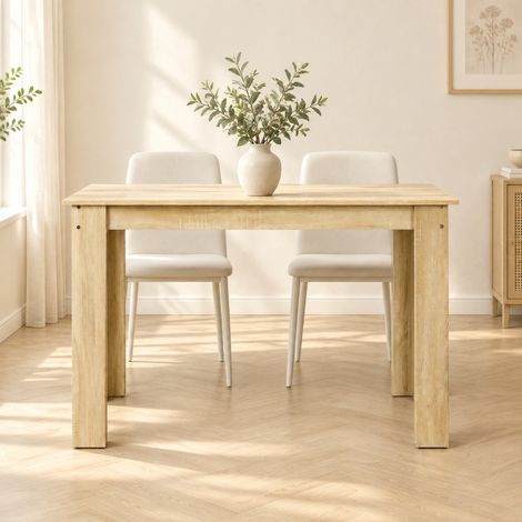 Mesa de comedor de aglomerado con acabado roble 120 x 69 x 75 cm OKWISH (1/5)