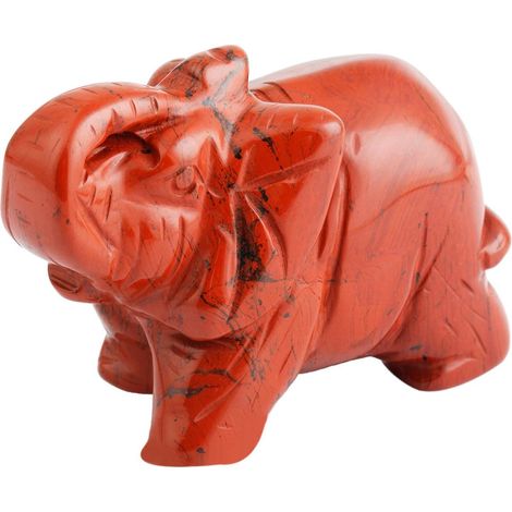 Elephant - Stone Pocket Figurine - For Desk Decor Healing Use - 1.5 Inch - 1 Piece (1/5)