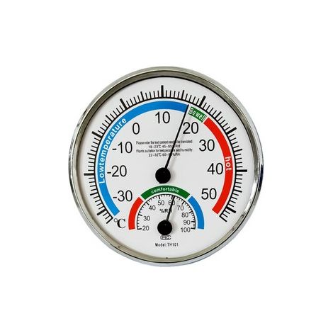 Hygromètre Thermomètre Analogique - Affichage Double Échelle Celsius Fahrenheit - Pour Intérieur Bureau Serre - 1 Pièce (1/5)