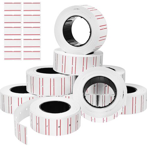 Preisetikettenpapier 10 Rollen Weiß Nachfüllen for