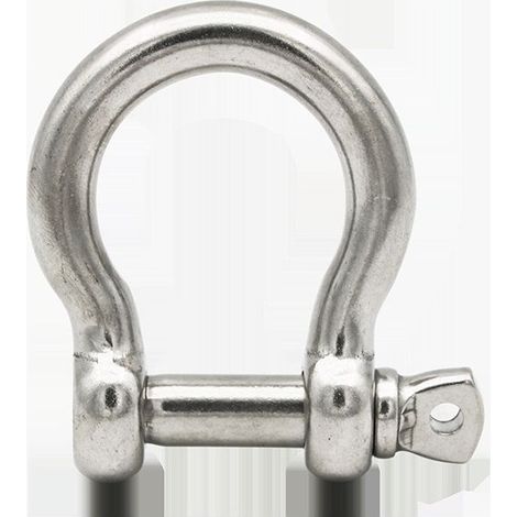 6pcs M4 La manille d'anneau d'arc de D ferme à clef l'acier inoxydable 304 pour le gréement résistant, transportant, manilles de maillon de chaîne en acier (1/5)