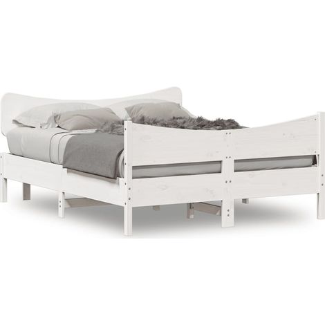 Maison Exclusive - Giroletto senza Materasso Bianco 160x200 cm Legno Massello Pino
