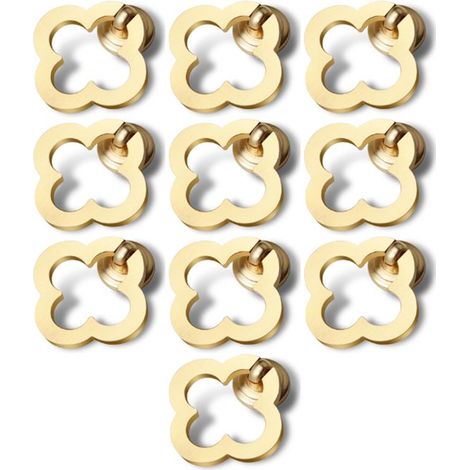 10 pièces - Boutons d'armoire - Bouton de meuble - doré - Fixations pour meuble - Facile à installer - Durable et élégant - céramique - Boutons de porte pour armoires - 5516mm (1/5)