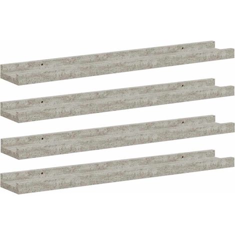 Maison Exclusive - Wandregale 4 Stk. Betongrau 60x9x3 cm