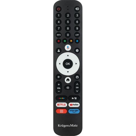 Kruger&Matz Google TV Fernbedienung mit Zifferntasten